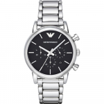 Emporio Armani Luigi Suur Must Roostevabast terasest H&otilde;bedane Meeste Kvarts Kronograaf Kuup&auml;evaga AR1853 must