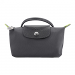 Longchamp Le Pliage Green 17 &Uuml;hev&auml;rviline L&uuml;hikese K&auml;epidemega T&otilde;mblukuga Kl&otilde;psuga Nahkdetailidega Meigikott T&otilde;mblukuga Kott Naiste kotid Grafiithall 34175919P66 Basic Set (Bag)