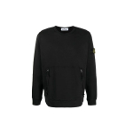 Stone Island Esitaskuga &Uuml;mmarguse Kaelusega Dressipluus Must Meeste Pealiskatted 741563451-V0029 XXL