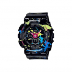 Casio Baby-G Teemaline Seeria Veekindel Spordikell 100M Veekindel Kvartsmehhanism Vaikrihm Naiste kellad Must BA-120SPL-1A Black Dial