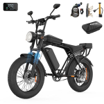 AAIRSK X5 T&auml;iskasvanute Elektrijalgratas 750W Mootor 48V 15Ah Liitiumaku 20-tollised Paksude Rehvidega Lumirehvid Maastiku-E-jalgratas K&otilde;ikideks Maastikuteks must