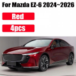 Auto poritiib Mazda EZ-6 tarvikutele 6e 2025~2026 Kaitseporitiivad porikaitseks Esiratta poritiivad K&uuml;psetusv&auml;rviga poritiivad punane