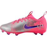 Nike Mercurial Vapor 16 Abrasion Resistant Low top Kids' Soccer Shoes Pink Silver Kids' IM3650-640 37.5 gray