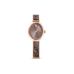Swarovski Crystal Rock Ovaalne Seeria Kell Kvartsliikumine Metallrihm Pruun Tihvt 50m Veekindel Naiste kellad 5656857 Brown Watch Dial