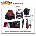 Asuka Rock B&auml;ndi S&otilde;dalane Anime Cosplay Kost&uuml;&uuml;m XL