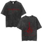 Pestud Vintage M&auml;ng Bloodborne Fear The Old Blood T-s&auml;rk Meestele Naistele Vabaaja &Uuml;le suuruse T-s&auml;rk Mehelik K&otilde;rge Kvaliteediga Puuvillased T-s&auml;rgid M black