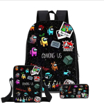 M&auml;ngu kaup Anime seljakott Among Us Kolmeosaline komplekt Koolikott Kosmose libahundi seljakott Backpack black