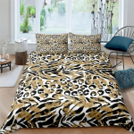 Leopardi Voodipesukomplekt Queen King Pehme Voodipesu Twin Boheemlaslik Prindiga Tekikott Padjap&uuml;&uuml;riga Pol&uuml;ester Tekikott T&auml;iskasvanutele 135x200cm