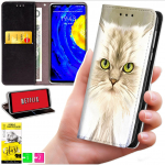 Rahakotit&uuml;&uuml;pi &uuml;mbris Motorola Edge 50 Neo jaoks - Bluemooni kate tr&uuml;kiga + 9H klaas