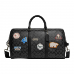 Coach Venturer 45 Klassikaline Monogramm Prindi T&otilde;mblukuga Sulgemine Suusapatch L&otilde;uend ja Nahk Crossbody Kott Suur Meeste crossbody kott Must CE553-QBPHT Basic Set (Bag+Dust Bag)