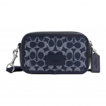 Coach Wyatt 19 Monogramm Nahast Ristkorralik Kott V&auml;ikesed Meeste Kotid Denim-Sinine CW365-SVDY7 Basic Set (Bag+Dust Bag)