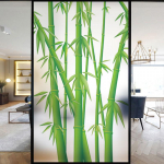 Hiina stiilis bambusest vitraažkiled Privaatsus Akende kile Staatiline klammerdumine Kodu dekoratiivsed j&auml;&auml;tunud aknakleebised (as the picture,40x90cm)