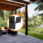 Puidust postide klambrid 4 tk P&eacute;rgola talade &uuml;hendusklambrid Tugevad varrukuga talade &uuml;hendusklambrid V&auml;litingimusteks Siseruumides 1.5x2in