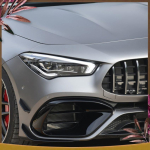 AB59-Esipamperi Spoiler Mercedes Benz CLA45 AMG C118 2020 2021 jaoks L&auml;ikivmustad Pamperi Spoilerid Udutulede Dekoratiivne Kate Bright black gray