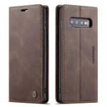 Nahast &uuml;mbris Samsung Galaxy S10 S9 S8 Plus S7 Edge jaoks, CaseMe Retro Rahakott Luksuslik Magnetiline Kaardihoidja Rahakott Katteks Note 10+ jaoks for Samsung S7 Edge