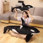 50 cm simulatsiooniga m&otilde;&otilde;kvaal pl&uuml;&uuml;sis m&auml;nguasjad t&auml;idisega Orcinus Orca kalanukk hai multifilm pehme unepadi lastele t&uuml;drukutele beebikingitus 50cm