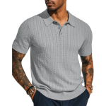 Meeste S vabaaja l&uuml;hikeste varrukatega kootud polos&auml;rk &uuml;hev&auml;rviline hingav suvine top XL gray