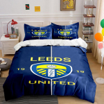 Leeds United logo muster. Voodipesukomplektid Tekikotikomplektid Tekikotid Padjap&uuml;&uuml;rid(1* Tekikott 2* Padjap&uuml;&uuml;ri (ilma tekita)) 135x200cm