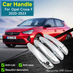 Opel Corsa F jaoks 2022 2023 Kroomitud uksek&auml;epideme kate Auto tarvikud Kleebised Kate Roostekindel Saak J&auml;relturu lisand Handle 1 Keyhole