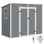 2,4 x 1,3 m Aiamaja, Plastikust Aiamaja P&otilde;randa, Akna, Lukustatavate Ustega, Aeda, Terrassi jaoks, Hall 238 x 125 x 183 cm hall
