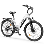 ESKUTE C202 Linna liikumiseks m&otilde;eldud elektrijalgratas 48V17.5AH aku 250W mootor 26-tollised maastikurehvid Elektrijalgratas unisex'ile valge