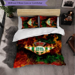 Real Betis Jalgpall 3-osaline Voodipesukomplekt Pehme Tekikott Komplekt Padjap&uuml;&uuml;ridega Tr&uuml;kitud Magamistoa Dekoorikomplekt Koju 135cm*200cm