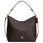 COACH Laurel kunstnahast crossbody kott, &otilde;lakott suur naistele, p&auml;hklipuu ja must CY685-IMXAQ One Size 1 gray