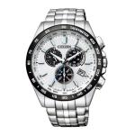[Citizen] Kell CB5874-90A Raadiokell Kronograaf Veekindel Citizen Collection Meeste H&otilde;bedane Valge Must &Auml;ri Valge/Must black