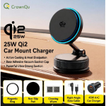 Qi2.2 25W juhtmevaba laadija Jahutusega Magnetiline Autokinnitus Telefonile 360&deg; P&ouml;&ouml;ratav Kiirlaadimine iPhone 17 16 15 Pro Max jaoks Hoidik Upgrade Set black