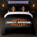 Harley-Davidson Tr&uuml;kiga 3-osaline tekikottide komplekt 1 tekikott ja 2 padjap&uuml;&uuml;ri Pehme voodipesu Koduseks Magamistoaks 140cm*200cm