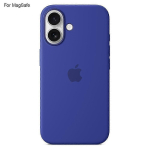 iPhone 16 &uuml;mbrise jaoks &Uuml;hilduv MagSafe'iga Vedel silikoonist telefoni tagakaas [Induktsioon Popover] - Bl Sapphire taevasinine