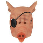 Halloweeni filmi-inspireeritud &Otilde;igluse Kuul Seapeaga Mehe Mask M&auml;danenud N&auml;oga, Kummitumaja P&auml;&auml;stem&auml;ngu &Otilde;uduspeakatted Hacker Pig black