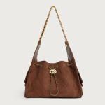 Naiste Kott V&auml;ike L&otilde;hnav Kett Suede Kott Denim Messenger Kott Hobo &Auml;mbrikott &Otilde;lakott 30*13*20cm brown
