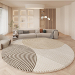 Stiilne abstraktne &uuml;mmargune vaip Pehme libisemiskindel masinpestav vaip Hubane tunne garderoobi elutuppa koju 120x120cm 47inch