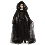 Cosplay n&otilde;id Naised Hirmutav zombi Vampiir Halloween Karnevali kost&uuml;&uuml;m &Otilde;udne kummitus Keskaegne kapuutsiga keep Surnute p&auml;ev XL black
