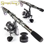 &Otilde;ngeritva rullide komplekt Kaasaskantav teleskoopvarraste rull tasuta tagavarapool reisimiseks merekalap&uuml;&uuml;giks 1.8m Rod&Reel 1000