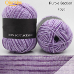 50g Kolmekordse kaubam&auml;rgiga kudumine heegeldatud piim puuvillane beebivillane l&otilde;nga partii