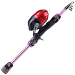 Reisi&otilde;ngeritv, 1,5 m kaasaskantav teleskoopne spinning kalap&uuml;&uuml;gikepipalliga p&uuml;&uuml;girulli kombinatsioonid lastele kalap&uuml;&uuml;gi kuulirattaga 1.5M roheline/kollane