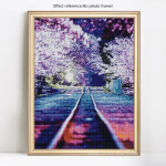 T&auml;is&uuml;mmargune teemantmaal, maastik 5D mosaiigist teemanttikandid t&auml;histaevaga isetehtud dekoor 20X30CM