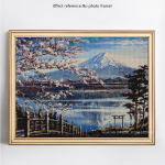 Teemantmaal T&auml;is&uuml;marad Fuji Tikand Rhinestone Pilt Teemantmaal Ristpistes 20X30CM