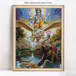 Teemantmaaling Ristpistes T&auml;is&uuml;mmargune DIY Religioon Rhinestone Mosaiic Teemant 20X30CM