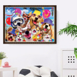 Teemanttikandid Peokoerad Mosaiikkristallidest &uuml;mmargune puur Teemantmaaling Kleebised Dekoormaalid 20X30CM