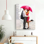 Teemantmaaling portree Paar t&auml;isringi teemanttikandid Rhinestone pilt Teemant 20X30CM