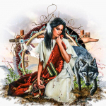 Teemantmaal ristpistes t&uuml;druk hundi n&auml;put&ouml;&ouml;ga Teemanttikandid t&auml;isteemantdekoratiiv 30x30CM