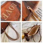 Mood naiste l&auml;bipaistvad PVC &otilde;lakotid Jelly Candy v&auml;rvi Suure mahutavusega k&auml;ekott Tassik pruun One Size pruun