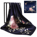 Naiste siidist-satiinist ruudukujuline sall Bandana kaelar&auml;ti pea kaela m&auml;his sallid sall