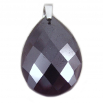 Les Tr&eacute;sors De Lily [G5628] - Pendentif Argent 'Linda' noir argent&eacute; (rhodi&eacute;) - 20x30 mm must