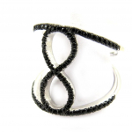 Bague Argent 'Sissi' noir (infini) 52 must