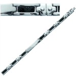 Les Tr&eacute;sors De Lily [M7967] - Bracelet Homme 'Peaceful' acier - 21 cm 8 mm h&otilde;be