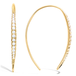 Les Tr&eacute;sors De Lily [Q4049] - kullatud k&otilde;rvar&otilde;ngad  Sissi  valgest kullast - 40x3 mm valge